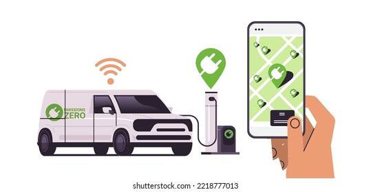 Handladelektrischer Ladewagen in mobilen App-Batteriebakkfahrzeug beim LadekraftLader-EV-Management