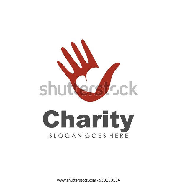 Hand Charity Kindness Logo Design Vector Stock Vector (Royalty Free ...