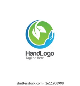 Hand Charity Logo and Icon Vector Template