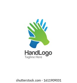 Hand Charity Logo and Icon Vector Template