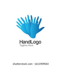 Hand Charity Logo and Icon Vector Template