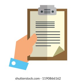 hand with checklist clipboard