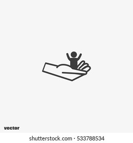 hand, a child icon