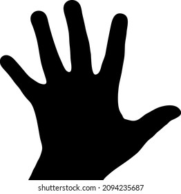 Hand eines Kindes auf weißem Hintergrund, Vektorgrafik