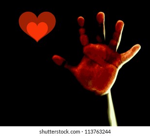 hand of a child. vector image. / life Line