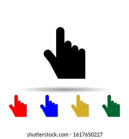 the hand of choice multi color style icon. Simple glyph, flat vector of web icons for ui and ux, website or mobile application