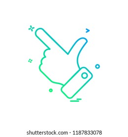 hand choose click icon vector design
