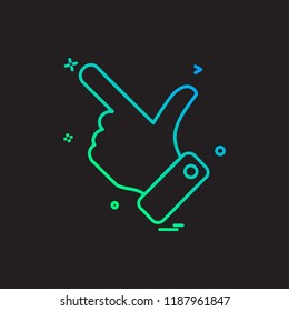 hand choose click icon vector design
