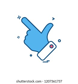 hand choose click icon vector design