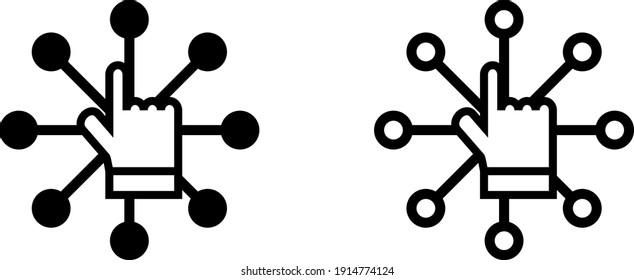 Hand Auswählen einer der Optionen symbolisiert Auswahlsymbol , Vektorgrafik