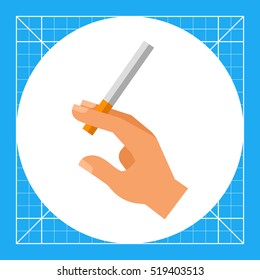 Hand with Cigarette Icon