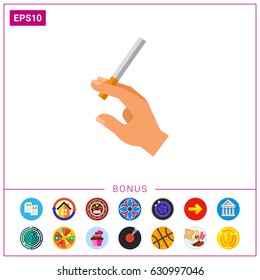 Hand with Cigarette Icon