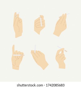 hand with ciggarette, smoking style vector design, no tabbaco day design