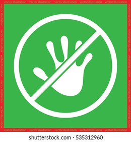 hand, circle, forbidden icon vector illustration eps10.