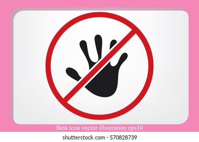 hand, circle, forbidden icon vector illustration eps10.