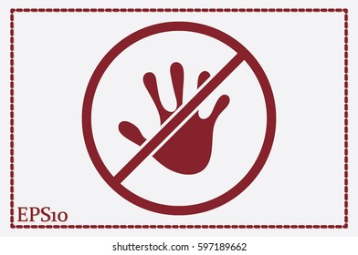 hand, circle, forbidden icon vector illustration eps10.