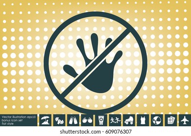 hand, circle, forbidden icon vector illustration eps10.