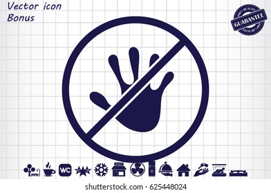 hand, circle, forbidden icon vector illustration eps10.