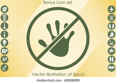 hand, circle, forbidden icon vector illustration eps10.
