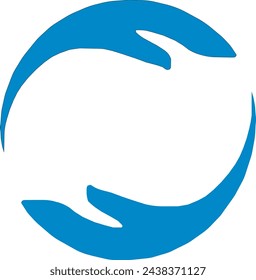 hand circle logo,zero hand icon, hand circle icon, unique logo, company logo, business, Art, Illustration