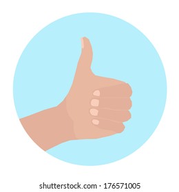 hand in a circle with thumb up