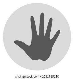Hand circle web icon on isolation background. Hand drawn doodle