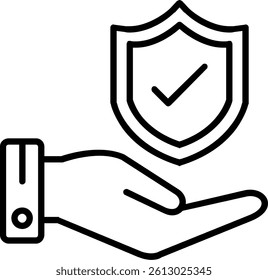 Hand Claim Line Vector Icon Design