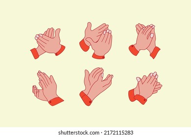 hand clapping design vector icon flat modern illustration