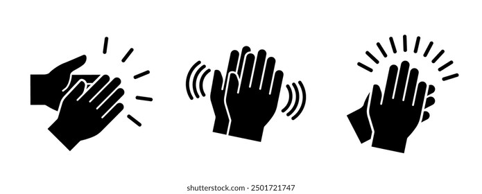 Hand clapping icon. Hands icons vector. Applause symbol. Vector