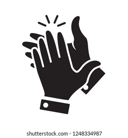 hand clapping icon in trendy flat design 