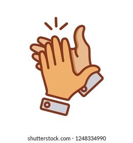 hand clapping icon in trendy flat design 