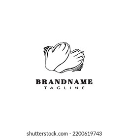 hand clapping logo cartoon icon design template black modern isolated vector illustration