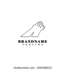 hand clapping logo icon design template black modern isolated vector illustration