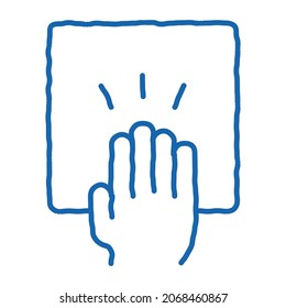 Hand Clapping sketch icon vector. Hand drawn blue doodle line art Hand Clapping isometric sign. isolated symbol illustration
