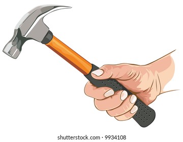 Hand with claw hammer