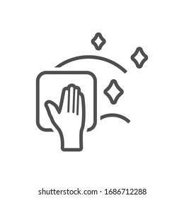 Hand cleaning icon in flat style.Vector illustration.