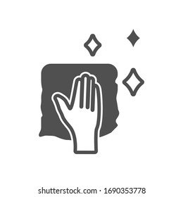 Hand cleaning icon in flat style.Vector illustration.	