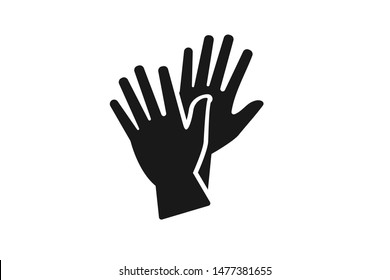 Hand cleaning icon vector on white background