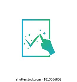 Hand Cleaning logo and symbol ilustration vector template