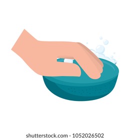 hand cleaning with soap