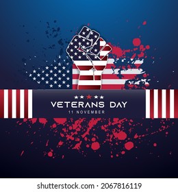 hand clenched design with american flag inside