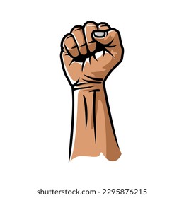 hand clenched design vector, labor day vector