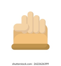 Hand clenched icon vector design. Strong hand theme vector design. 