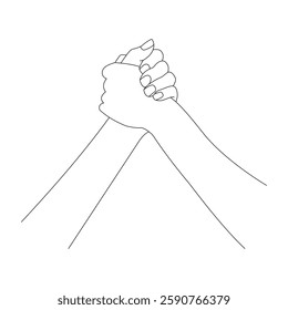 hand clenched outlines vector design
