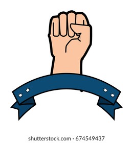 Hand clenched symbol