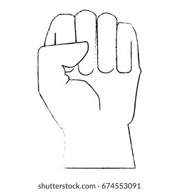 Hand clenched symbol
