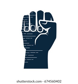 Hand clenched symbol