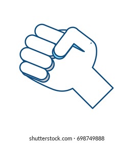 Hand clenched symbol