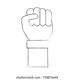 Hand clenched symbol