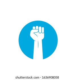 Hand up clenched vector icon illustration design template